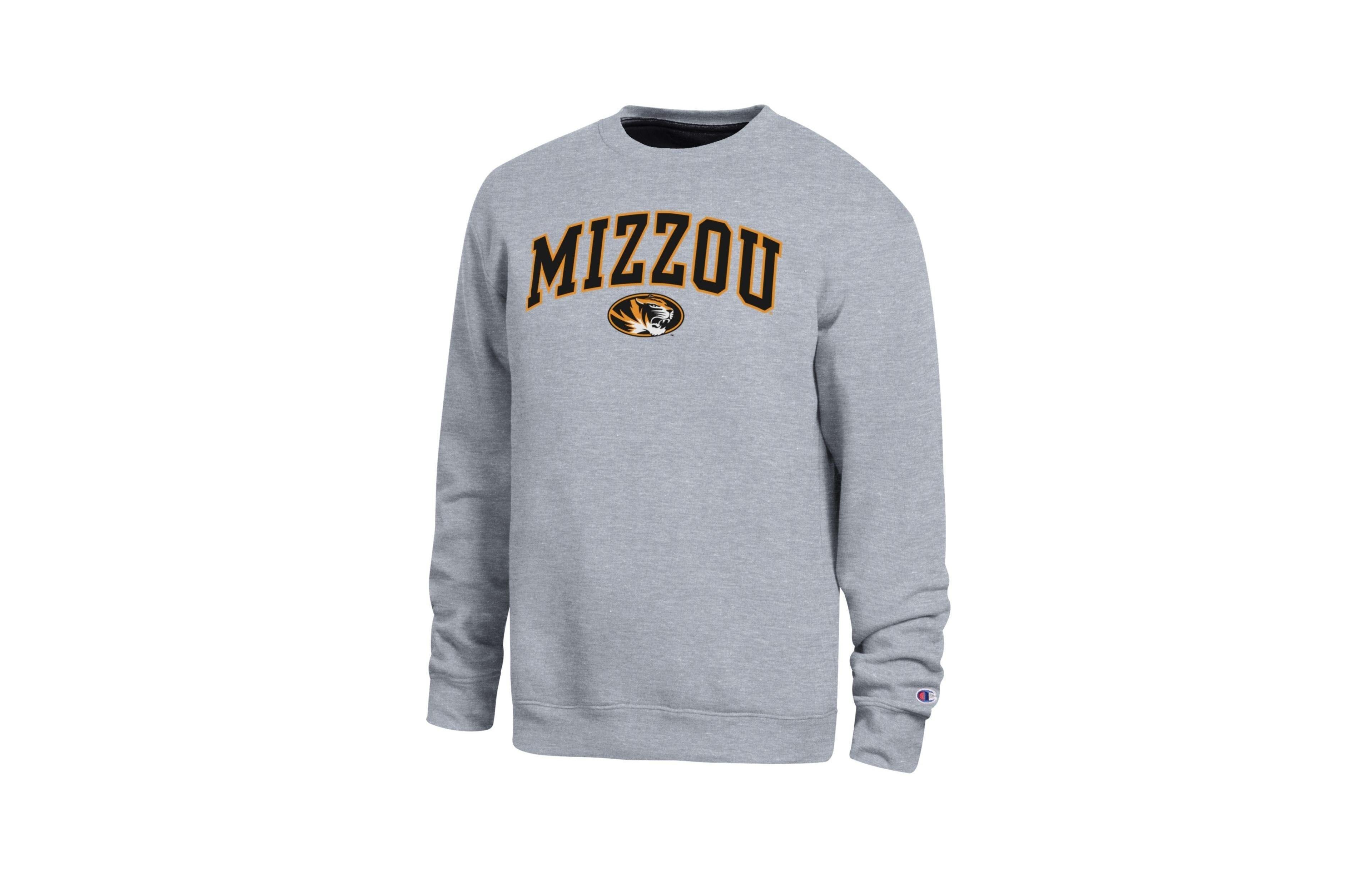 Champion Men's Heather Gray Missouri Tigers Arch Sweatshirt