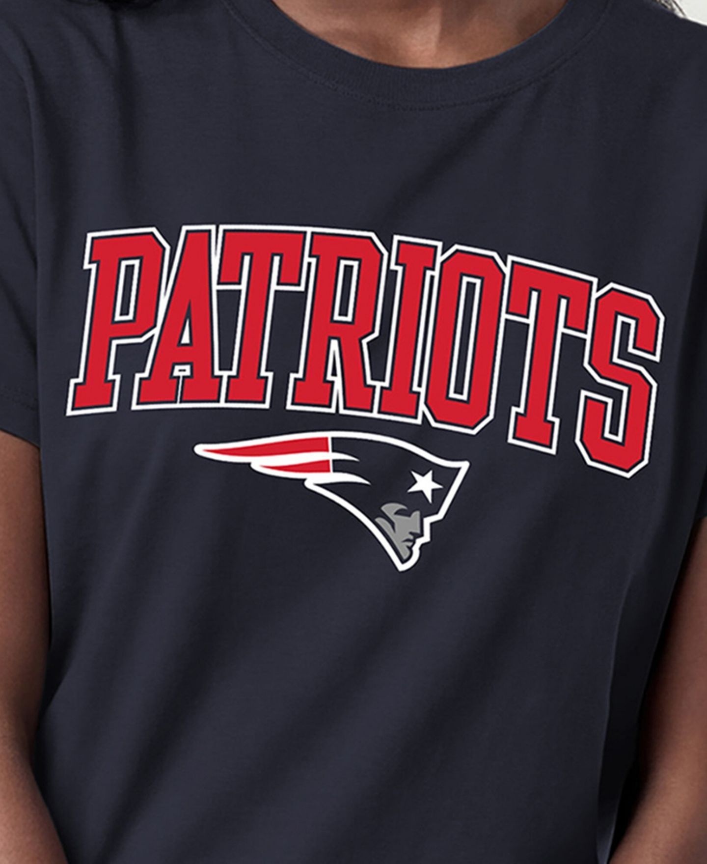 Женская футболка Champion Navy New England Patriots Arched Over Logo — фото 5