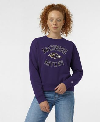Women's Purple Baltimore Ravens Heart Soul Powerblend Sweatshirt