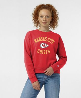 Women's Red Kansas City Chiefs Heart Soul Powerblend Sweatshirt