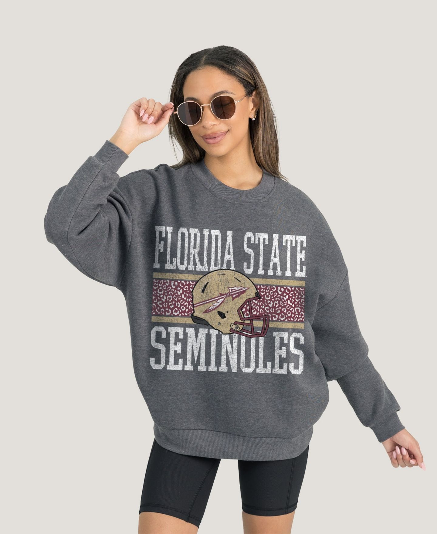 Женская толстовка Gameday Couture Charcoal Florida State Seminoles Premium Fleece Pullover — фото 1