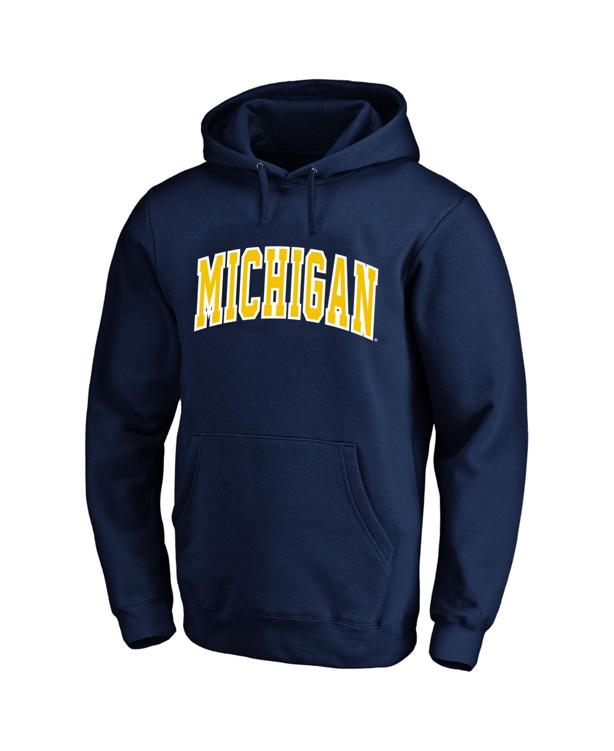 Champion Men's Navy Michigan Wolverines Arch Over Tackle Twill Hoodie - Navy