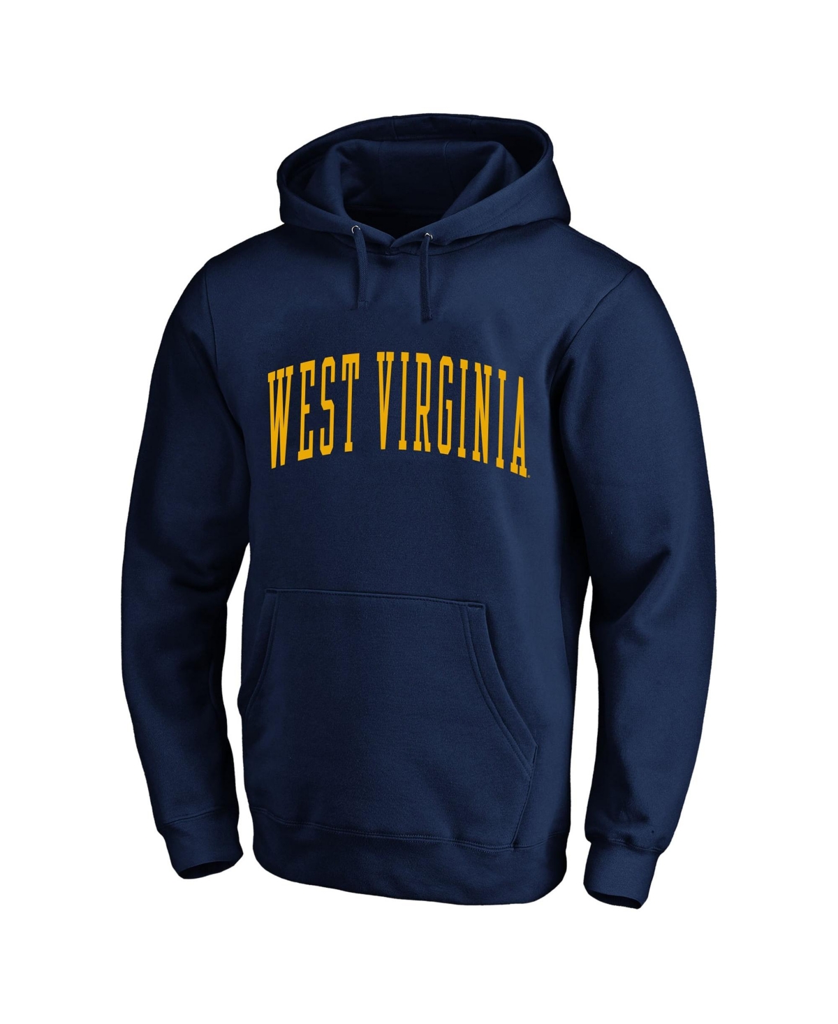 Champion Men's Navy West Virginia Mountaineers Arch Over Tackle Twill Hoodie - Navy