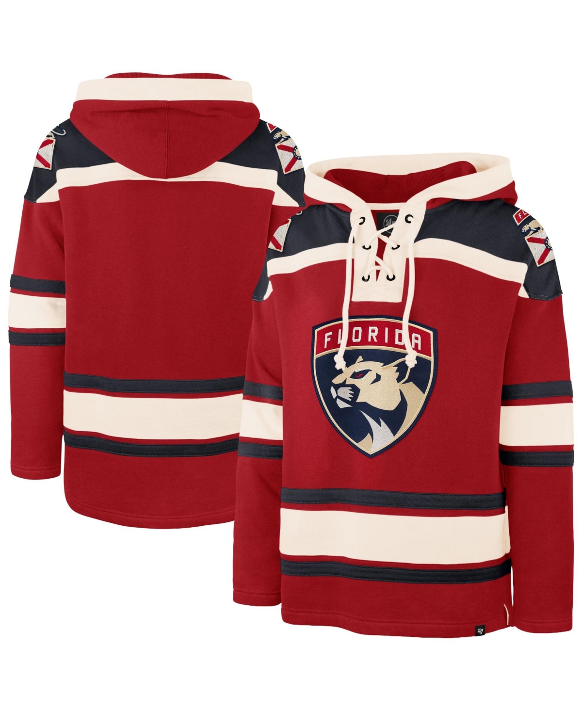 '47 Brand Men's Red Florida Panthers Superior Lacer Hoodie - Red