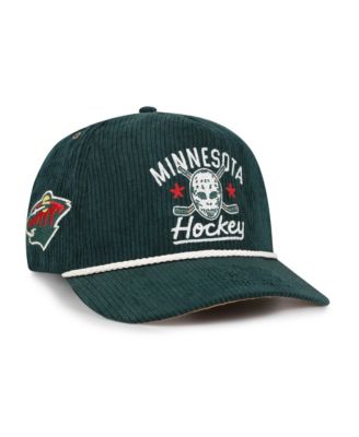 Men's Green Minnesota Wild Hockey Mask Corduroy Rope Hitch Adjustable Hat
