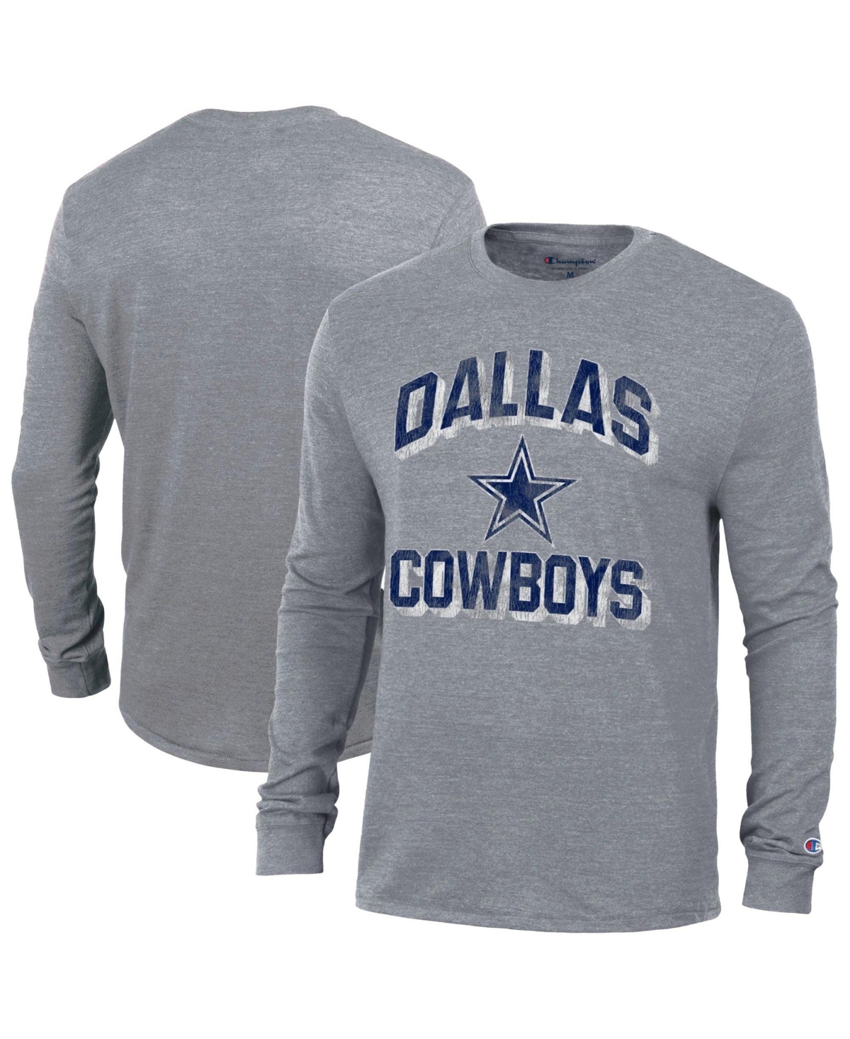 Champion Men's Gray Dallas Cowboys Ultimate Tri-Blend T-Shirt - Gray