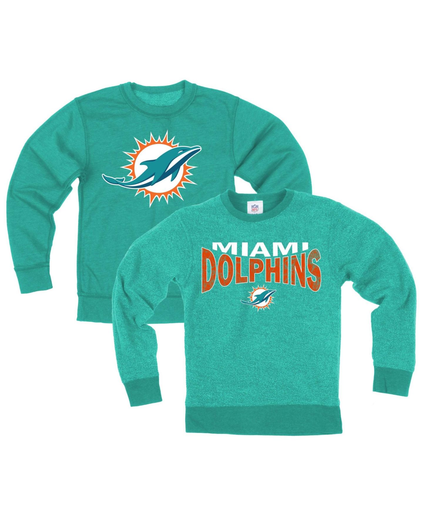 Детская толстовка Wes & Willy Aqua Miami Dolphins Reversible Fleece — фото 1
