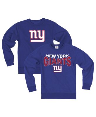 Big Boys' and Girls' Royal New York Giants Reversible Fleece Sweatshirt