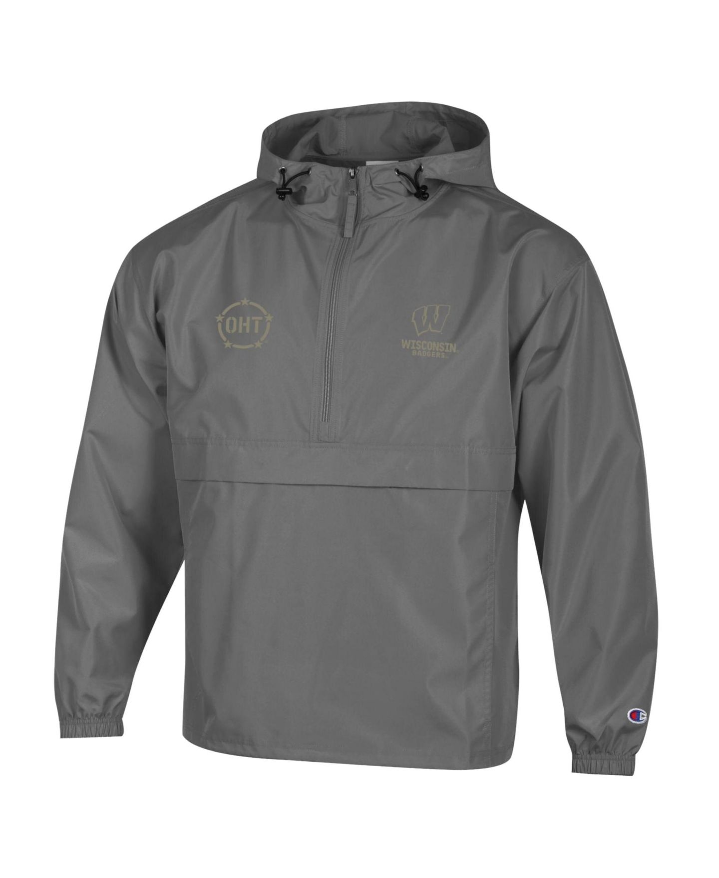 Мужская куртка Champion Graphite Wisconsin Badgers OHT Flag Packable — фото 2