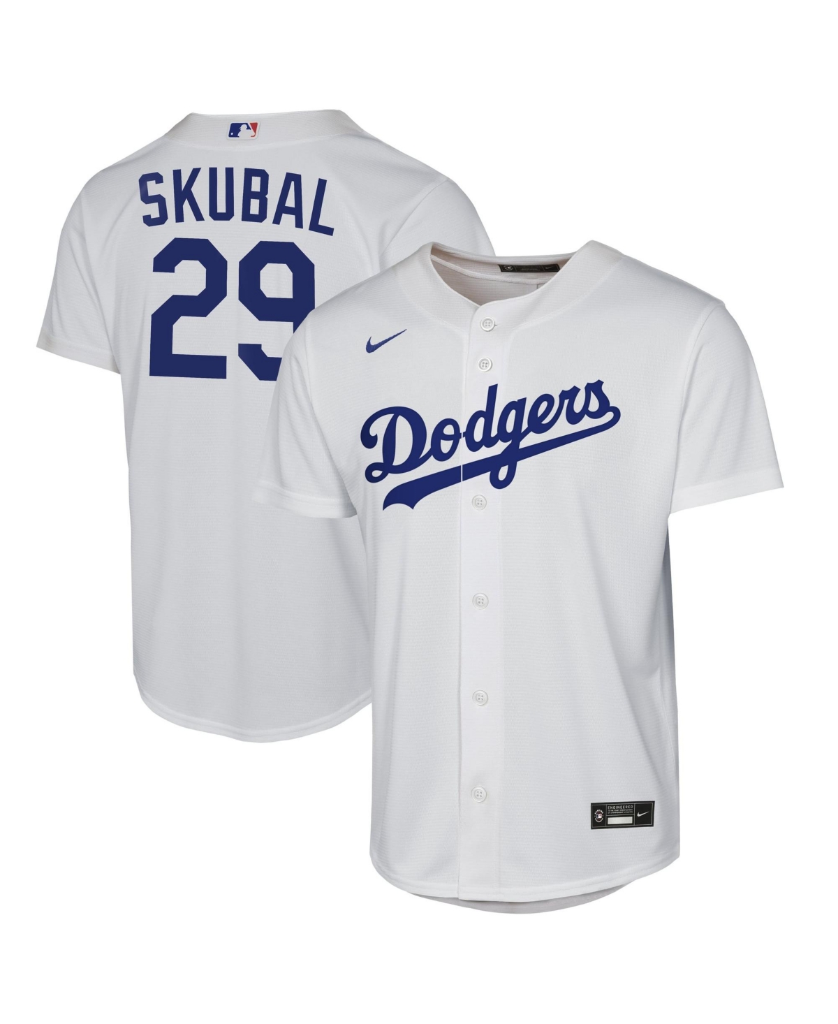 Nike Big Boys' and Girls' Tarik Skubal White Los Angeles Dodgers Home Replica Jersey - White