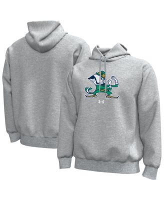 Men's Heather Gray Notre Dame Fighting Irish Core Icon Fleece Pullover Hoodie