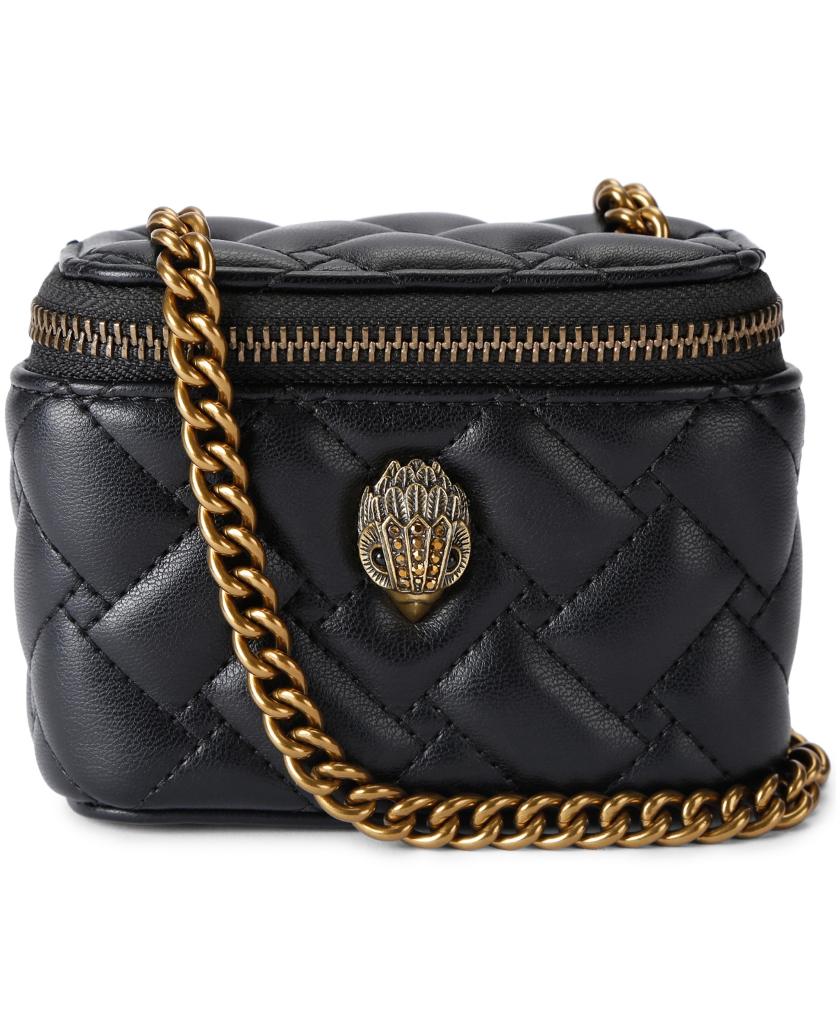 Kurt Geiger London Micro Kensington Quilted Vanity Mini Crossbody Handbag - Black