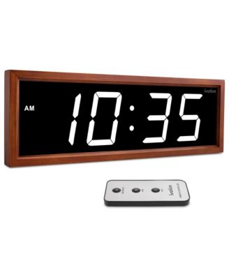 24" Digital LED Display Auto-Dimming Wall Clock