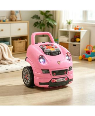 Kids Mechanic Truck Engine Toy Set with Interactive Car Service Play Features for Toddlers