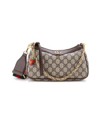 Small Ophidia Charm Shoulder Bag GG Coated Canvas