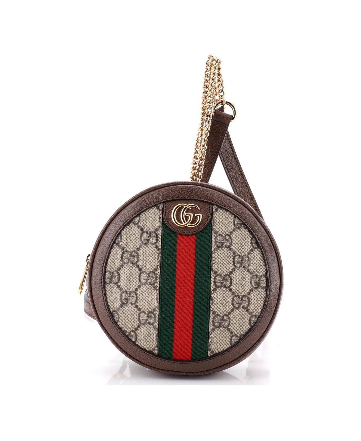Pre-Owned Gucci Mini Ophidia Round Backpack Gg Coated Canvas - Brown