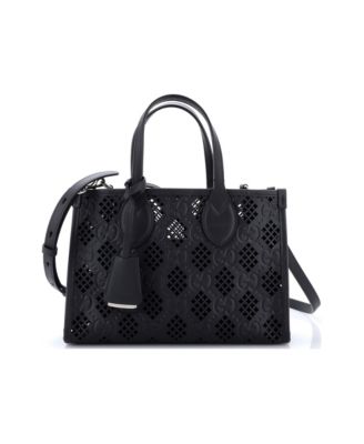Small Convertible Tote GG Debossed Laser Cut Leather