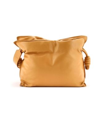 Small Puffer Flamenco Knot Clutch Leather