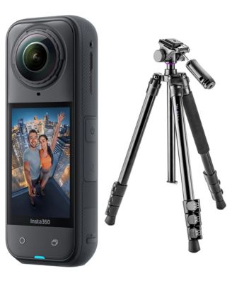 X5 8K 360 Action Camera, with Flip-Zip 4-Sec Al Tripod/Monopod
