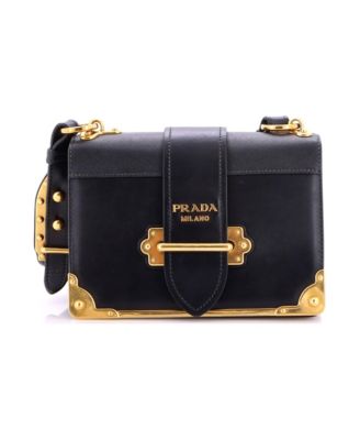 Small Cahier Crossbody Bag Leather and Saffiano Leather