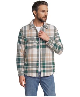 Men's High Pile Lined Rain Defense Authentic Flannel Shirt Jacket
