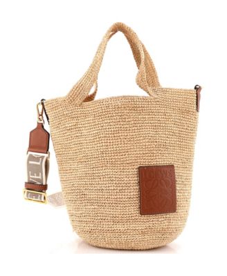 Mini Paula's Ibiza Slit Tote Straw