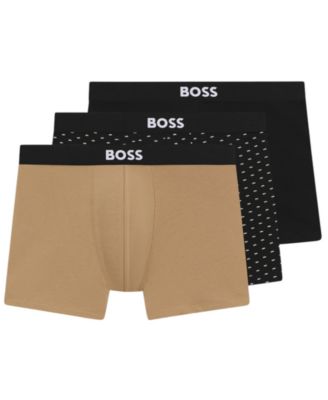 Men's BOSS One Cotton-Stretch Logo Waistband Boxer Briefs, 3-Pack