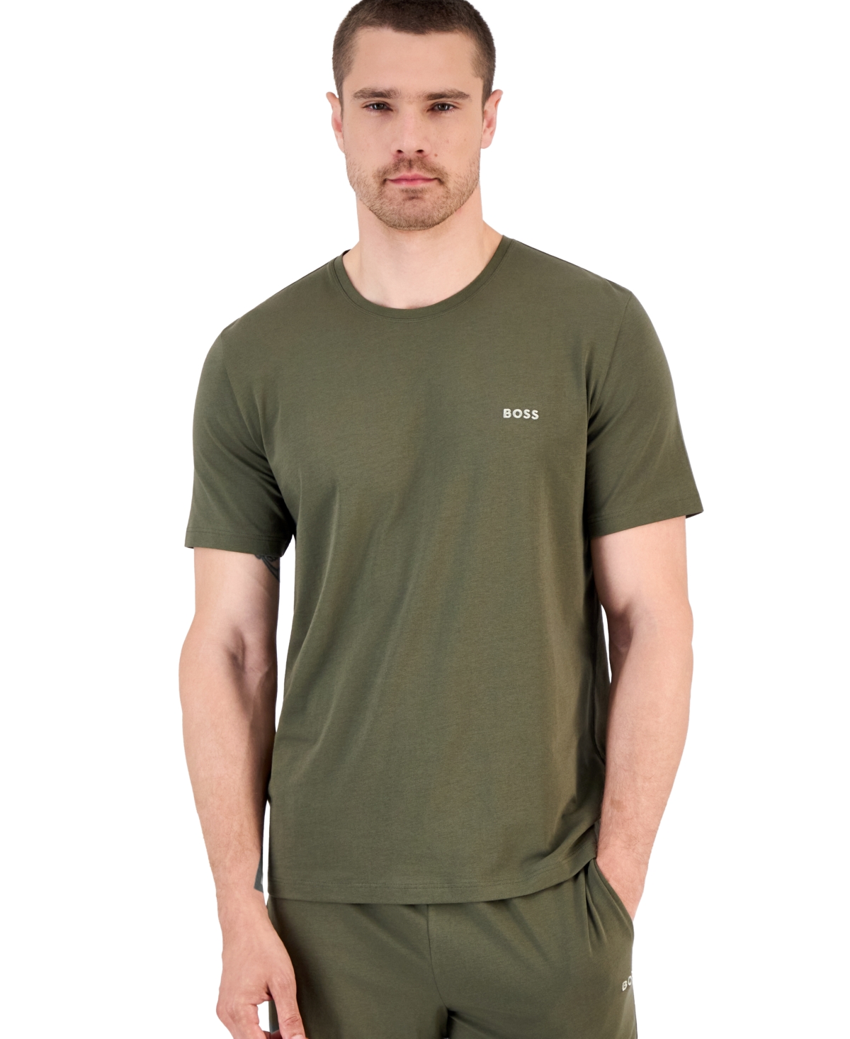 Boss by Hugo Boss Men's Mix & Match Crewneck Short-Sleeve Cotton T-Shirt - Green