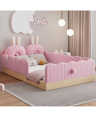 Streamdale Furniture Twin Size Upholstered Platform Bed with Pillows ...