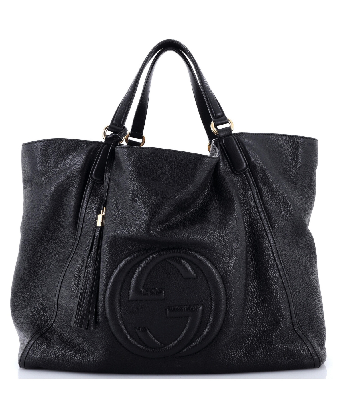 Pre-Owned Gucci Large Soho Shoulder Bag Leather - Black