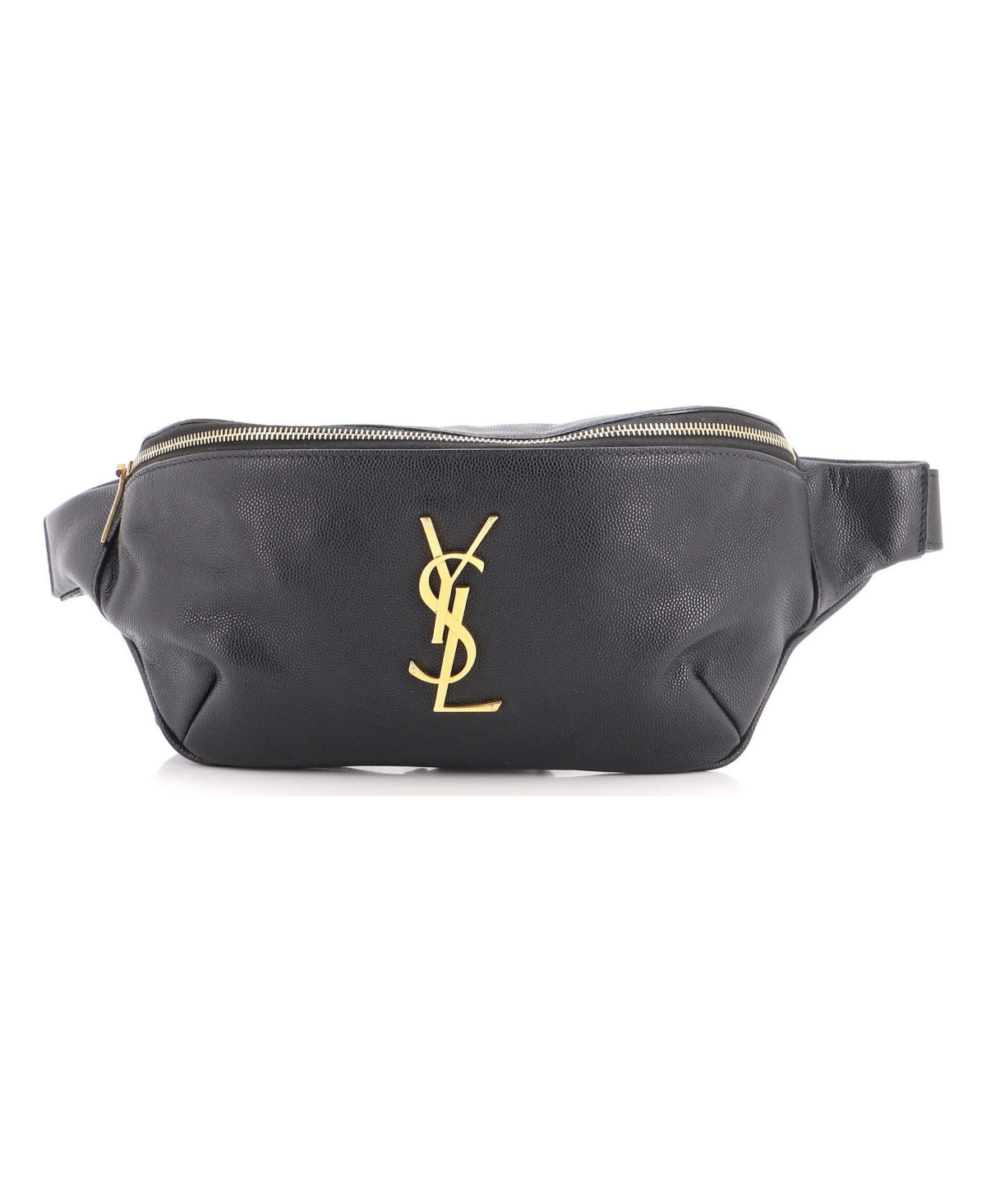 Pre-Owned Saint Laurent Classic Monogram Leather Belt Bag - Black