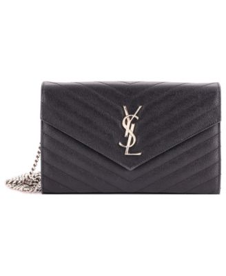 Medium Classic Monogram Wallet on Chain Matelasse Chevron Leather