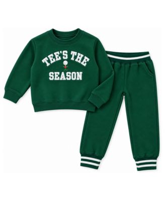 Baby Boys' and Girls' Tee's The Season Holiday Golf-Tee Sweatshirt and Jogger Set, 2-Piece Set