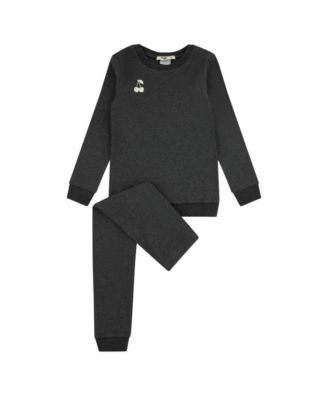 Girls' 4-16 Bonne Nuit Cotton-Blend Long-Sleeve Top and Pants, 2-Piece Set