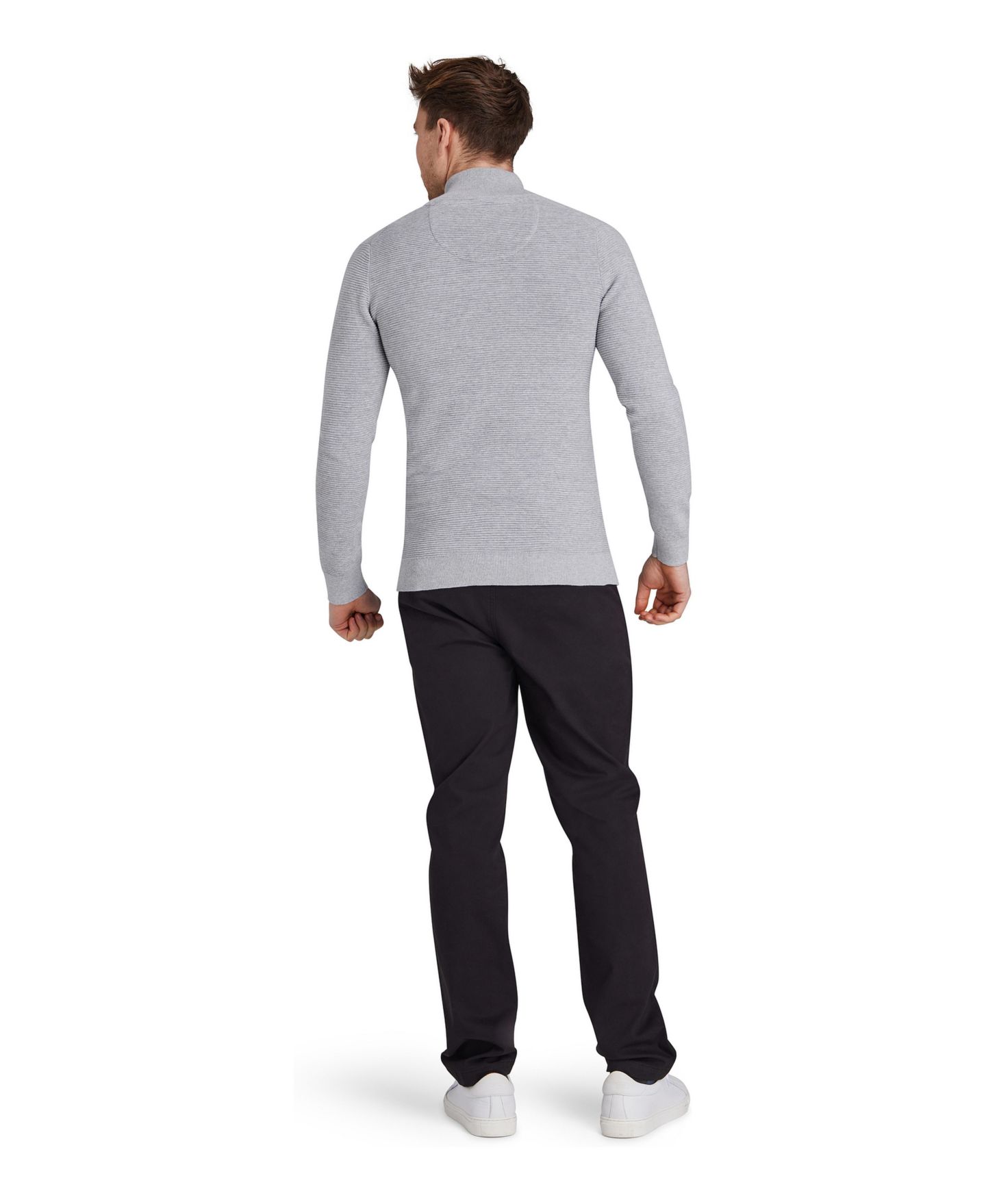 Мужской свитер Raging Bull Ribbed Quarter-Zip, цвет: Серый — фото 3