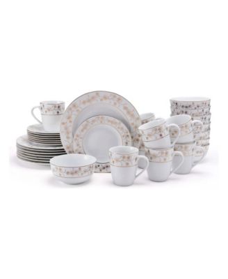 Metallic Floral Gold 32-Pc. Dinnerware Set, Service for 8