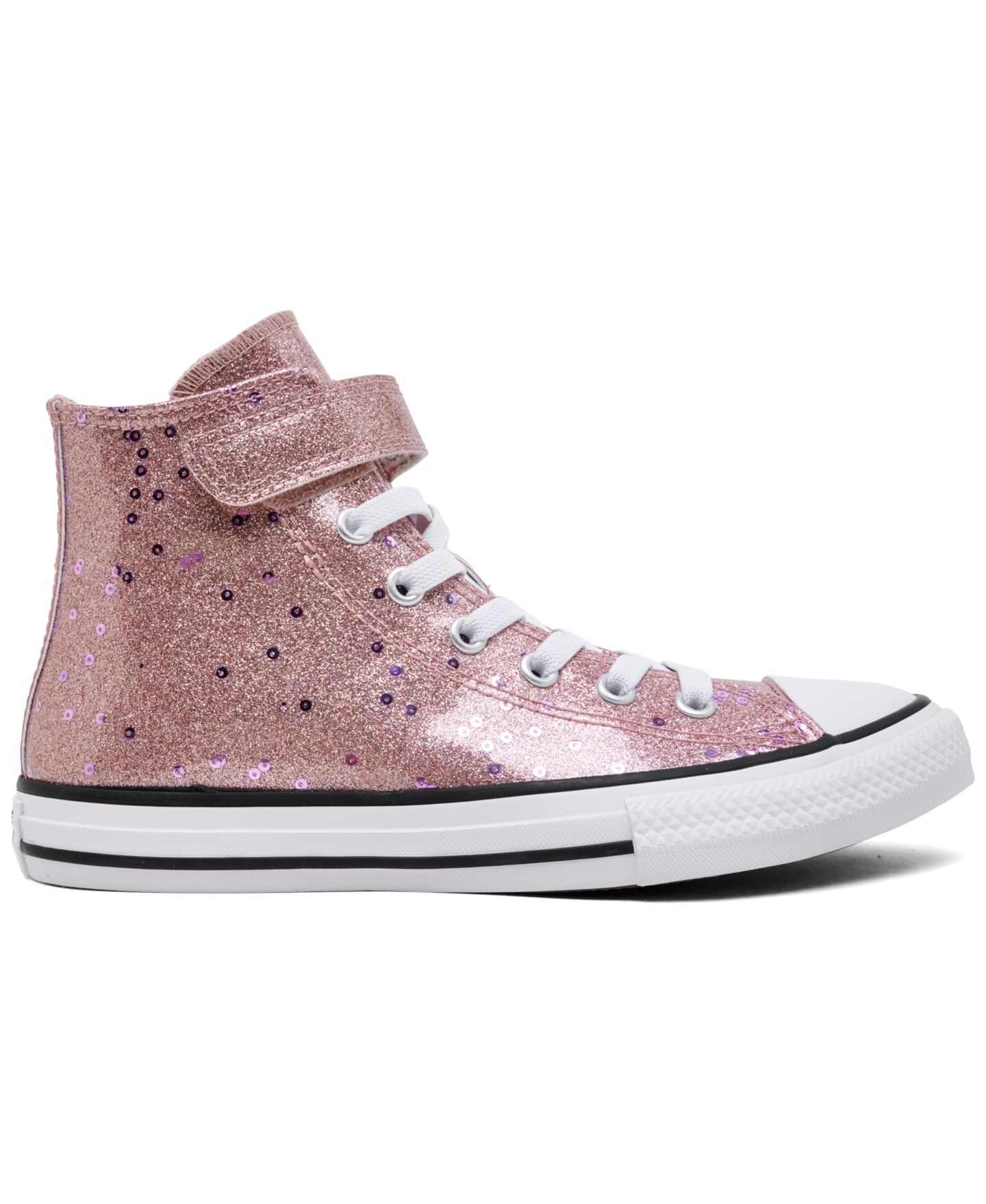 Кроссовки Converse Chuck Taylor All Star Glitter & Sequins Easy-On Fastening Strap Lifestyle для девочек, цвет: Розовый / Красный — фото 2