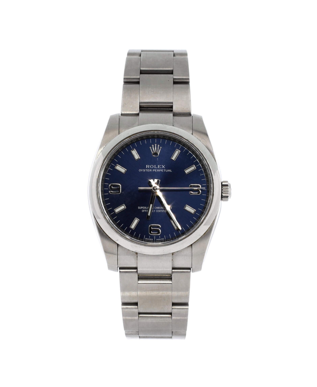 Pre-Owned Rolex Oyster Perpetual Automatic Watch in Stainless Steel 34mm - Dial color: blue
