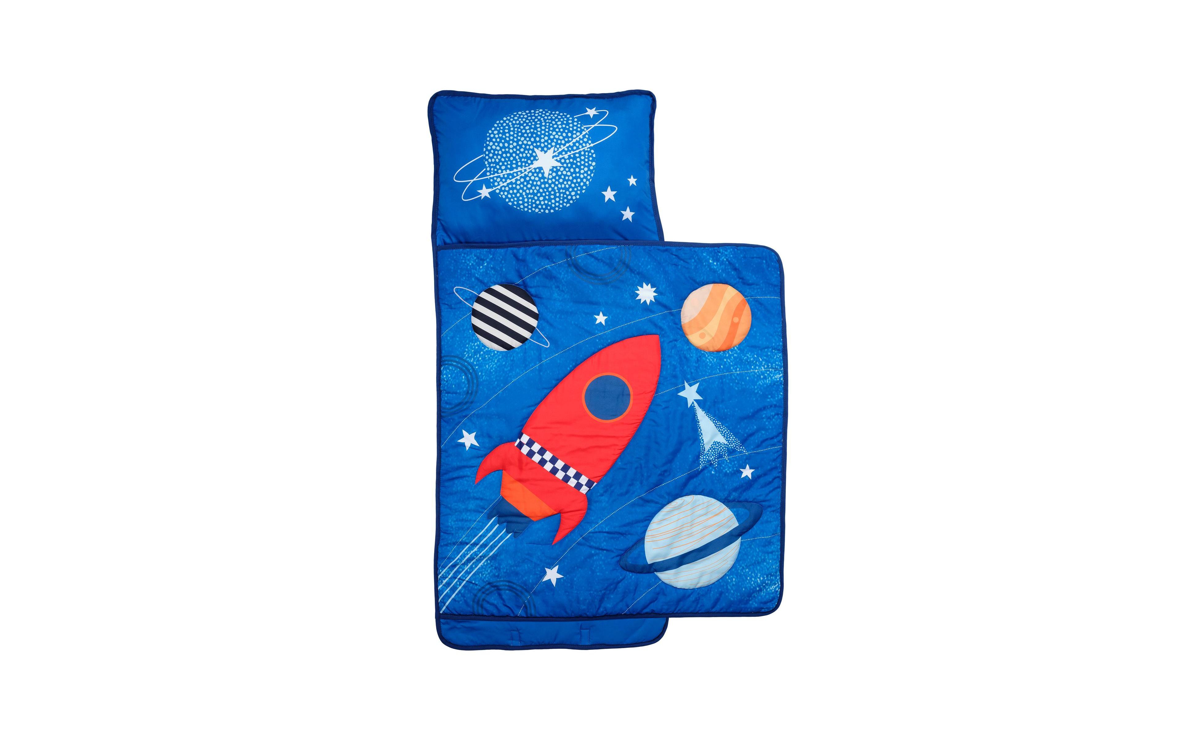 Lambs & Ivy Toddler Space Galaxy Nap Mat, Pillow and Blanket