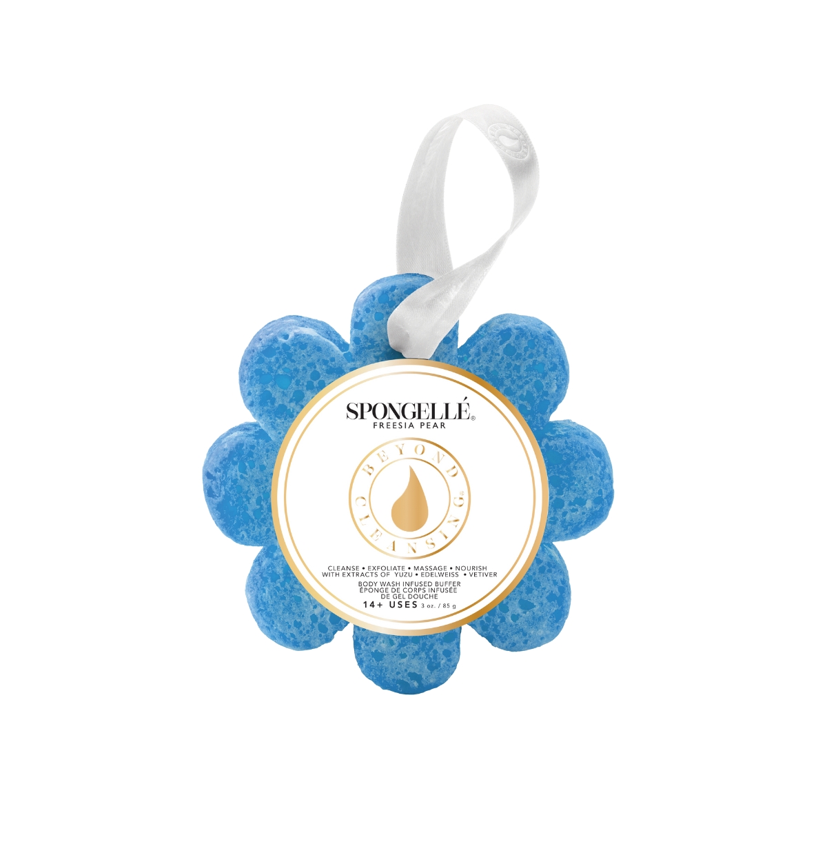 SPONGELLE Freesia Pear Wild Flower Body Buffer | Body Wash Infused Buffer