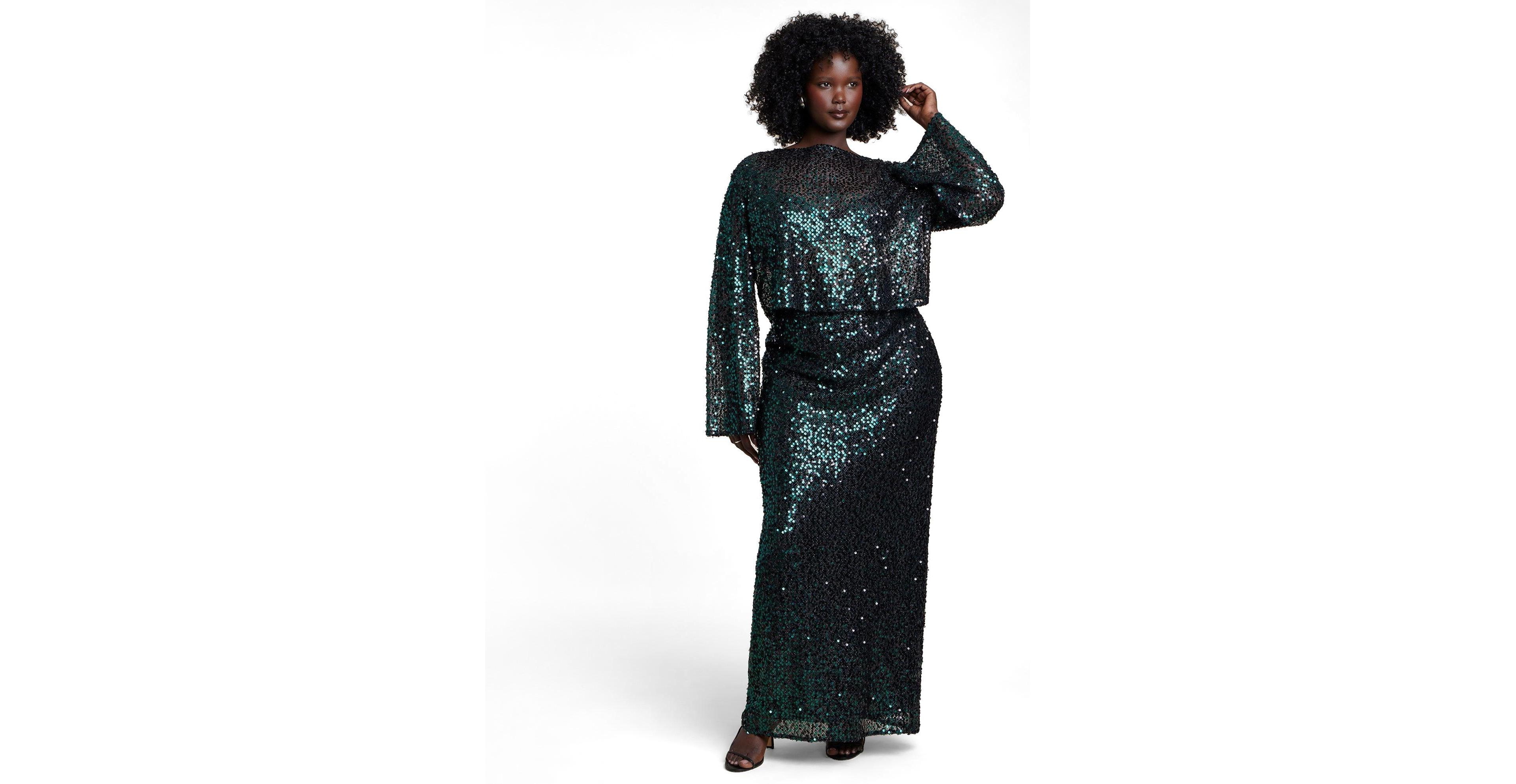 Eloquii Plus High-Waisted Maxi Sequin Skirt