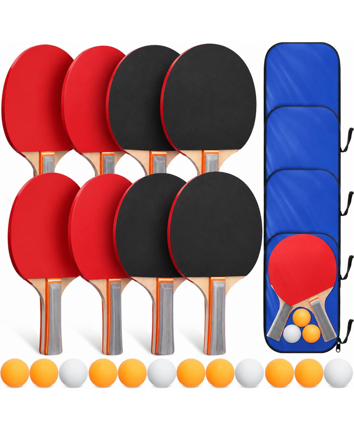 Sportneer 4 Set Table Tennis Racket Set With Balls Storage Bag Indoor Outdoor For Beginners - 4