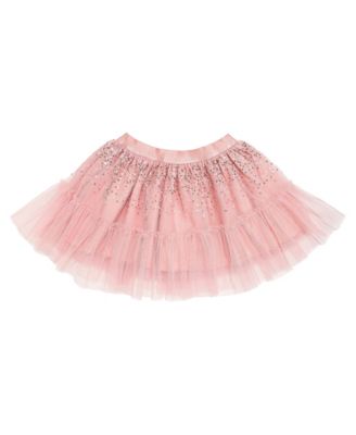 Big Girls Rose Confetti Tutu Skirt