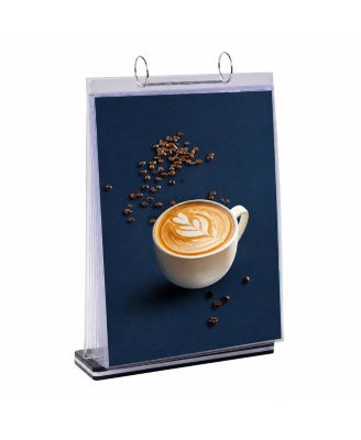 LOWKING T-shaped Double sided Sign Display Stand Page Turning Binder ...