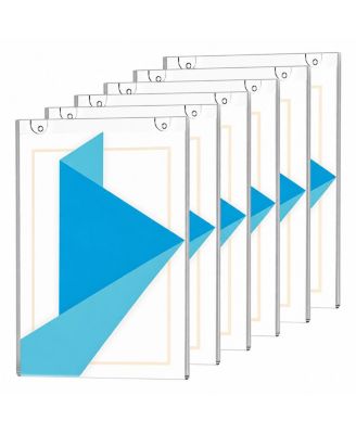 Wall Mount Acrylic Sign Holder 3 Display Modes Clear Paper Display Frame For Offices Restaurants Stores