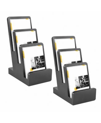 3 Tier Pine Wood Brochure Holder Countertop Literature Display Stand