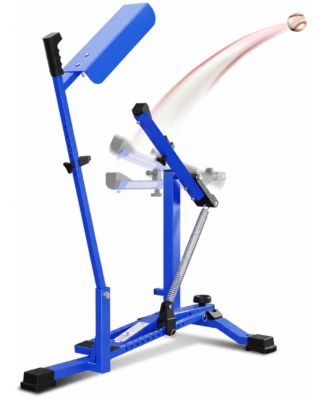 20-50 MPH Manual Baseball Pitching Machine Adjustable Speed Portable Training Tool