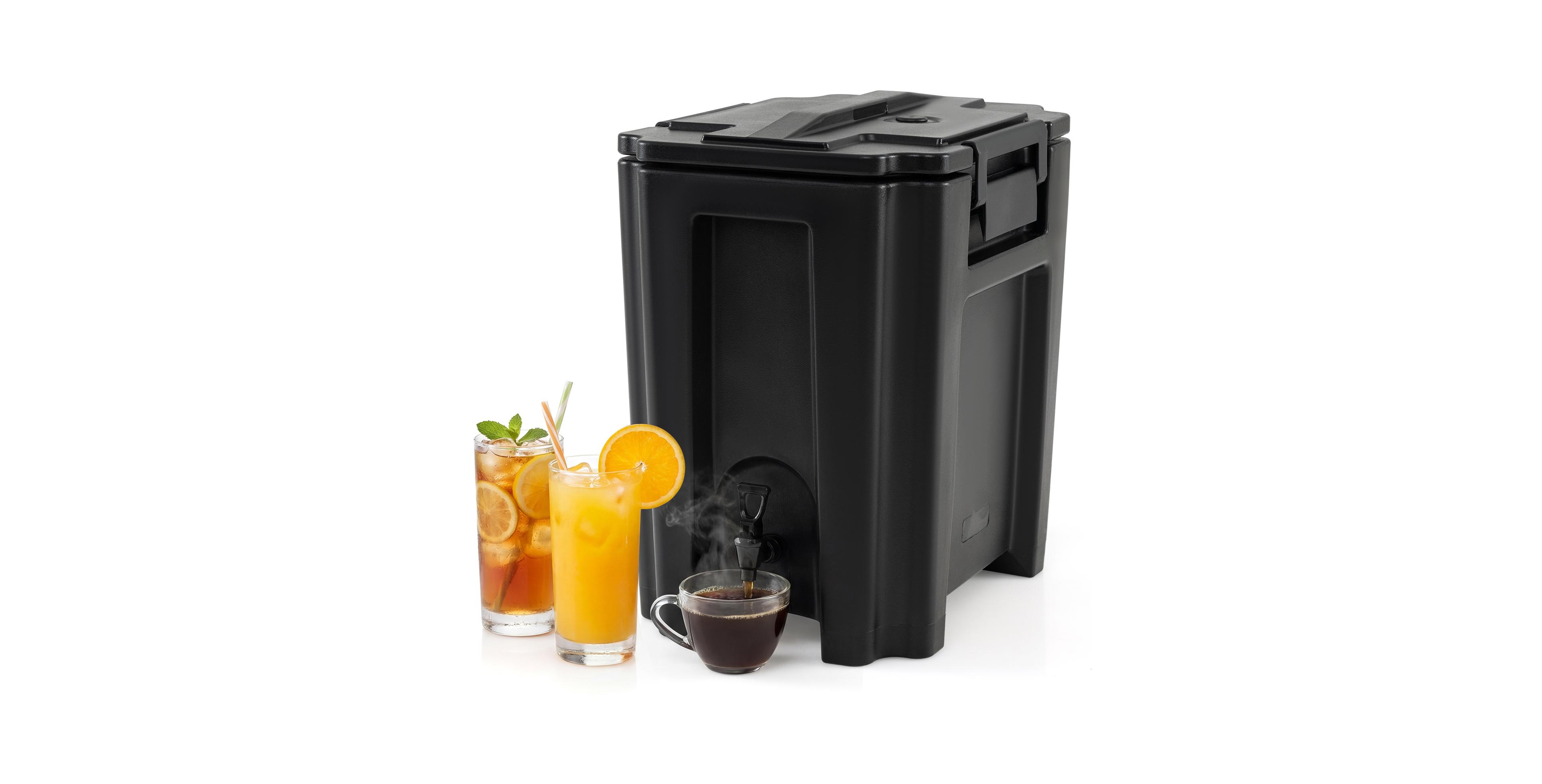 Costway 13.2 Gal Insulated Beverage Dispenser with Handles and Two-Stage Faucet