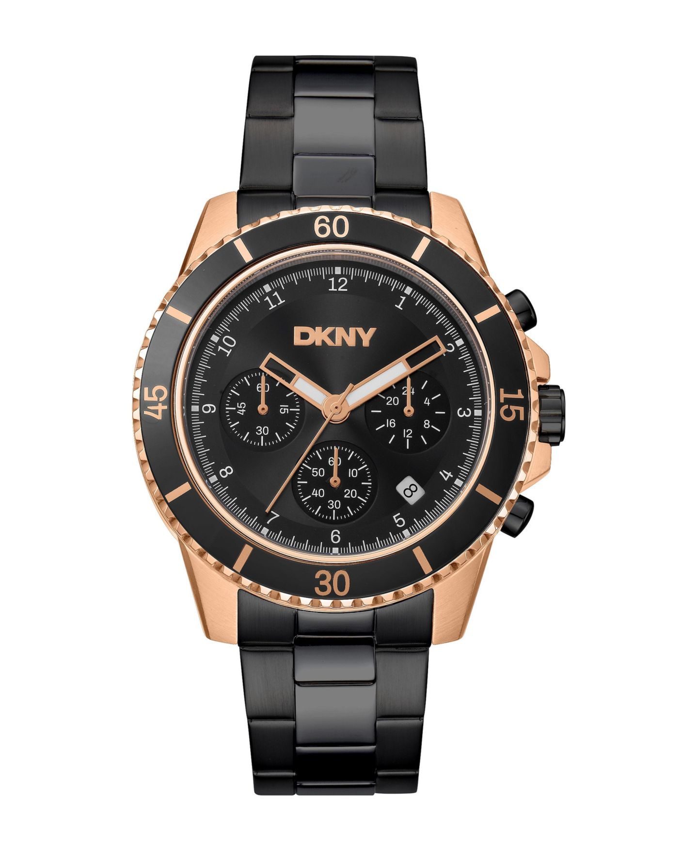 Мужские часы DKNY Quartz Stainless Steel Bracelet Watch, цвет: Розовый — фото 1
