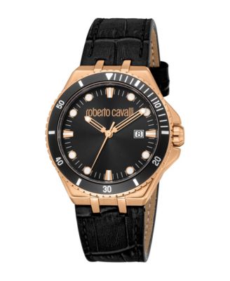 Men's Quartz Leather Strap Watch